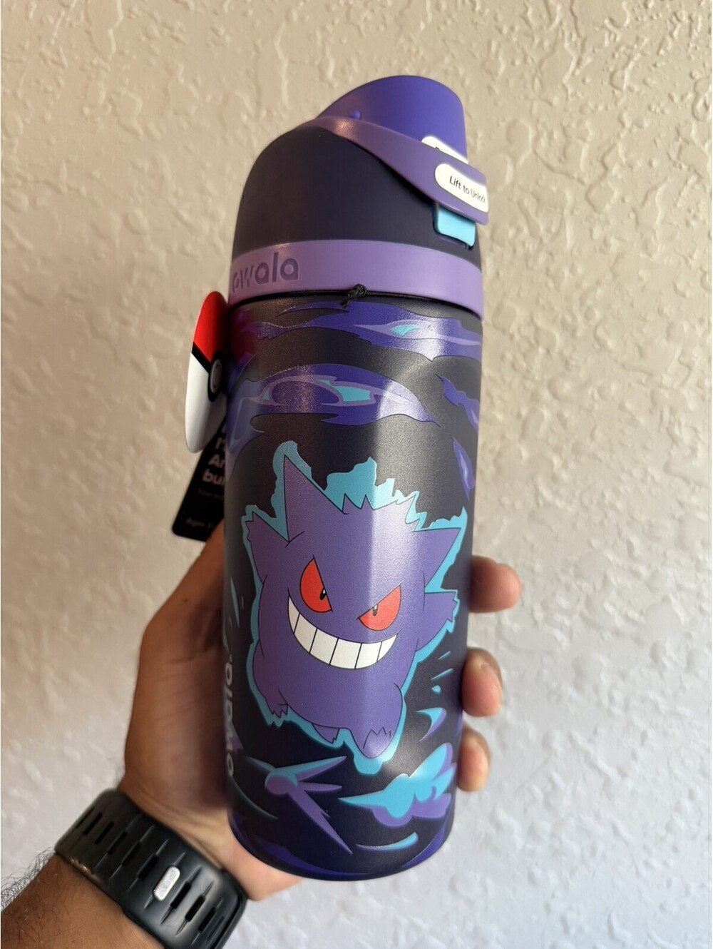 Pokemon x Owala FreeSip Gengar 16 fl oz Insulated Stainless Water Bottle